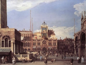  san - Piazza San Marco der Uhrturm Canaletto Venedig